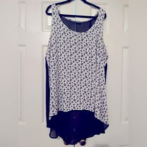 ❤️ Torrid High Low Sheer Skull Tank Top